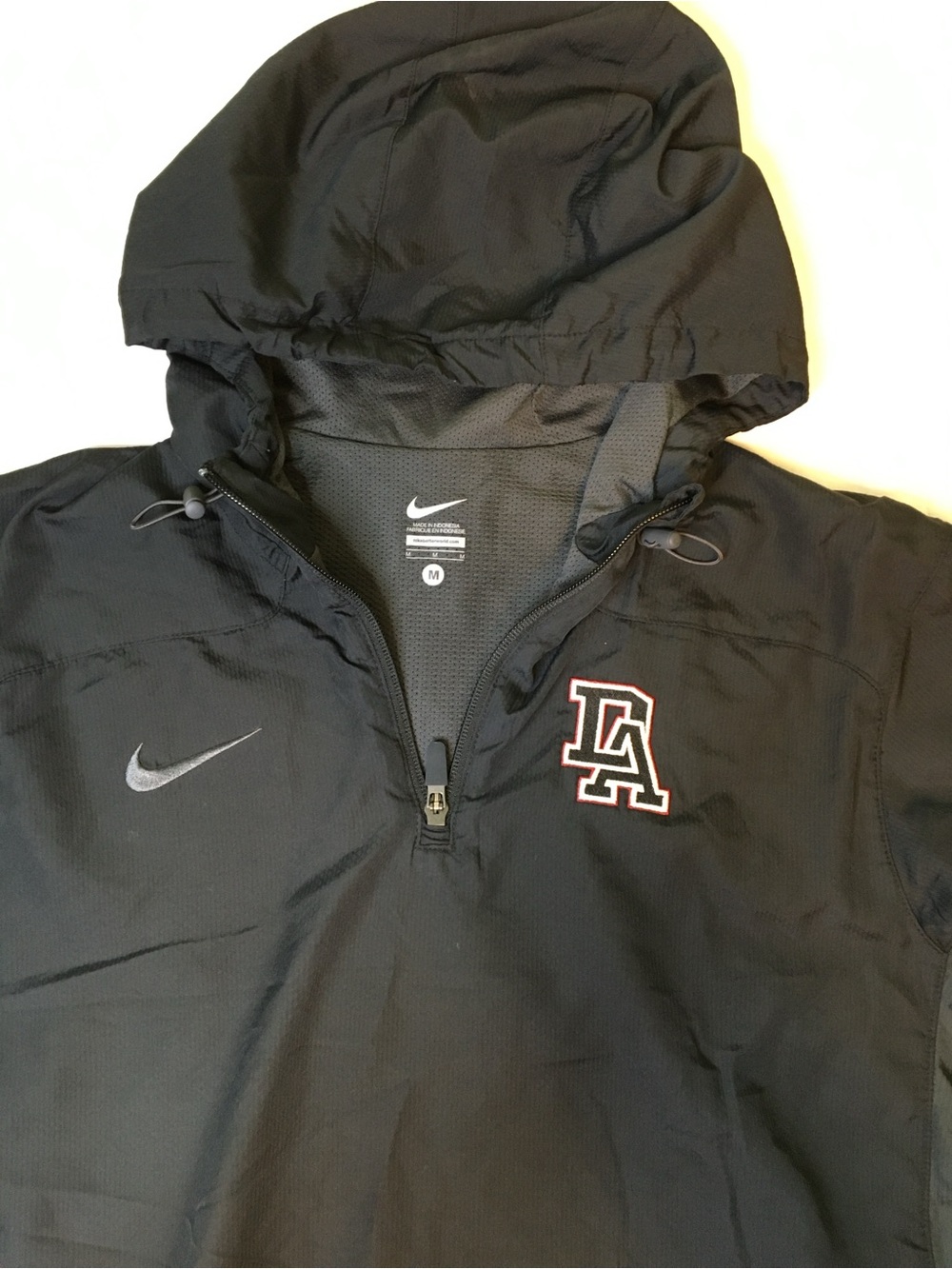 Nike Black Hooded Quarter-Zip Pullover with LA Embroidered Patch